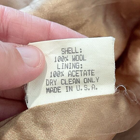 Vintage Pendleton Coat 22W Brown 100% Wool Collared Minimalist Midlength *Flawed - Picture 12 of 15